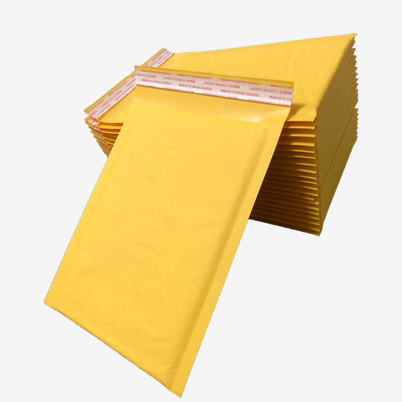 Bubble packing bag, clothing packing envelope express bag, shockproof foam bag, yellow kraft paper bubble bag wholesale