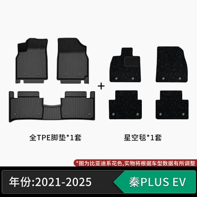 Modelə uyğun ayaqaltı, Suitable for BYD, TPE - 21-25-models-byd-qin-plus-ev-tpe-floor-mats-starry-sky-carpet