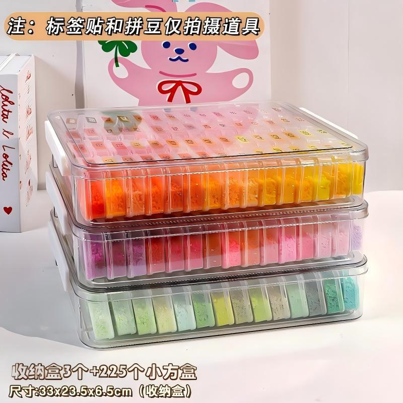 대형 수납함 3개 + 소형 상자 225개 (비즈 및 스티커 미포함)