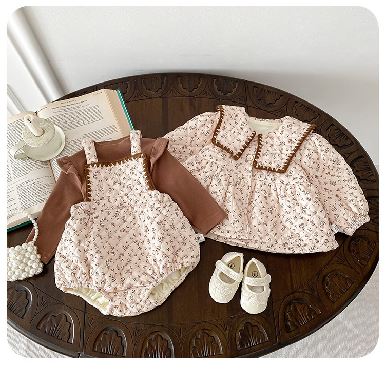 Ensemble en peluche pour bébé, vêtements d'hiver pour nouveau-nés, vêtements d'extérieur pour bébés féminins, manteau de base et ensemble deux pièces de sweat-shirts,_voghion.com