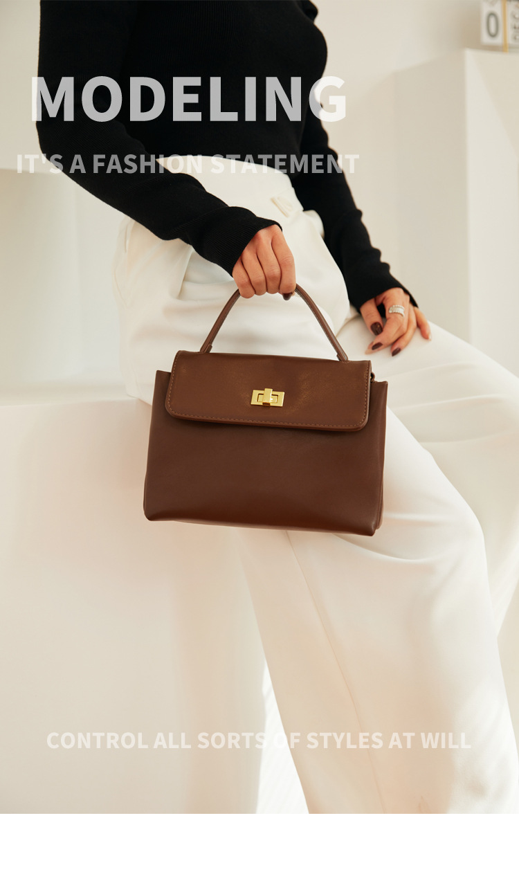 Small Square Crossbody Bag Women's Shoulder Bag Soft Leather_voghion.com
