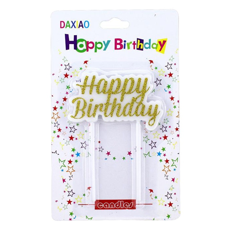 Oro Rosa bebé cumpleaños vela al por mayor letras inglesas niños adultos fiesta Ángel hornear pastel Vela decorativa