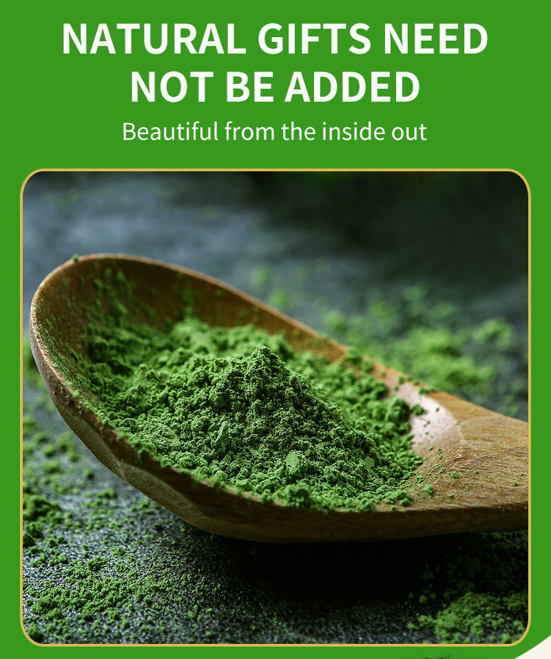 Barley Grass Juice Powder Da Mai Ruo Ye Qing Zhi Powder 45g Green Drink Mix in use