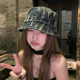 小边牛仔渔夫帽女春夏季日系短檐防晒小头围盆帽男高级感小众帽子
