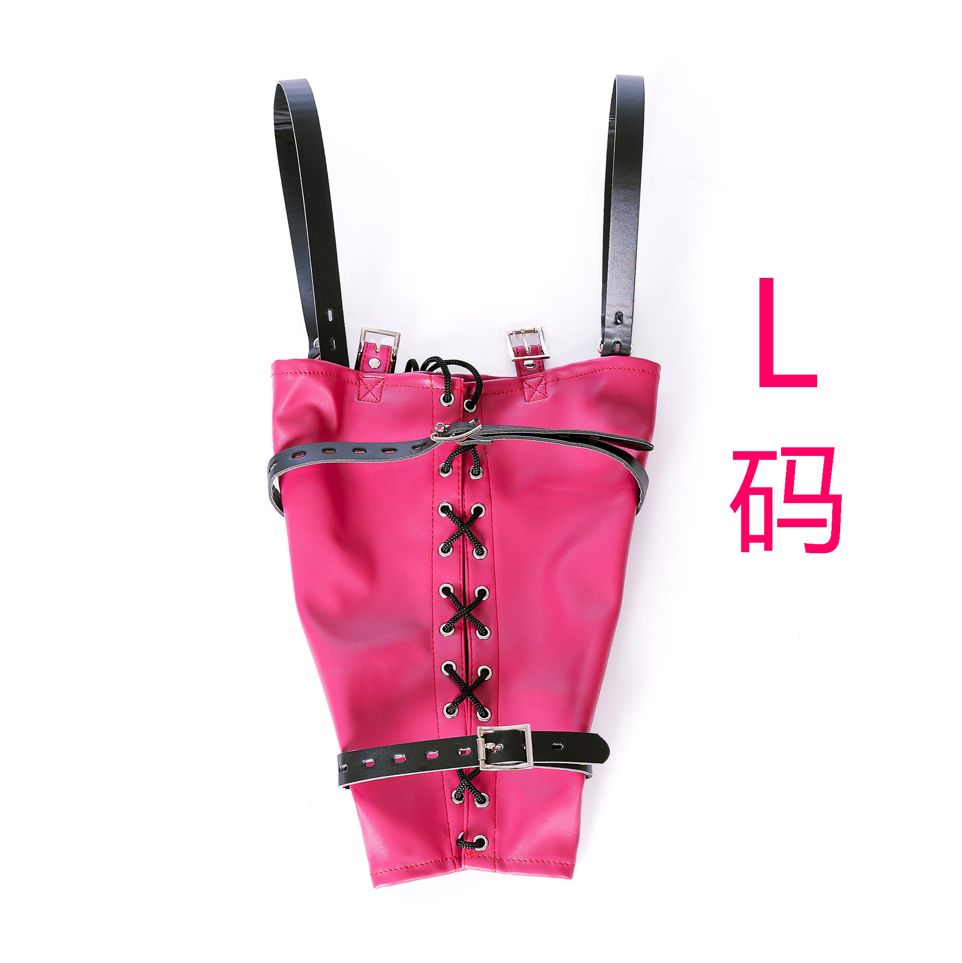 エースレザーのひも付きの手袋は、服装を束ねています。