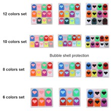 跨境亚马逊水溶性临时头发粉笔一次性美发粉笔染发粉饼挑染36色