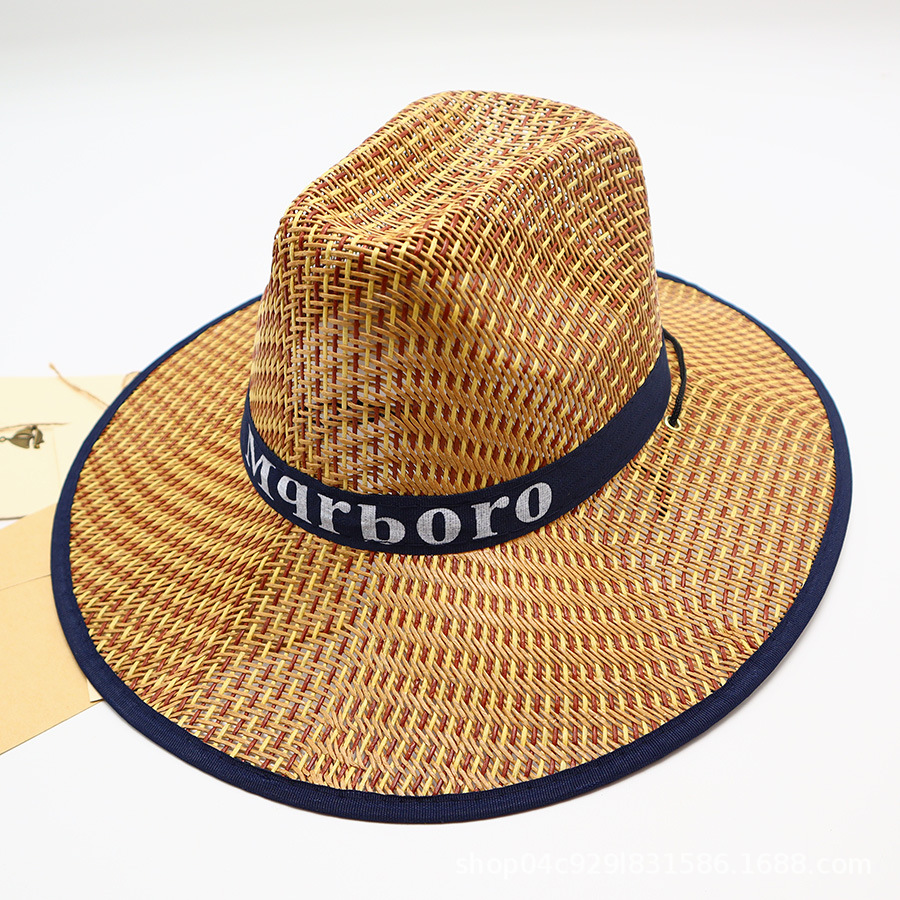 Straw Jazz Tacón Plano Azul Marino