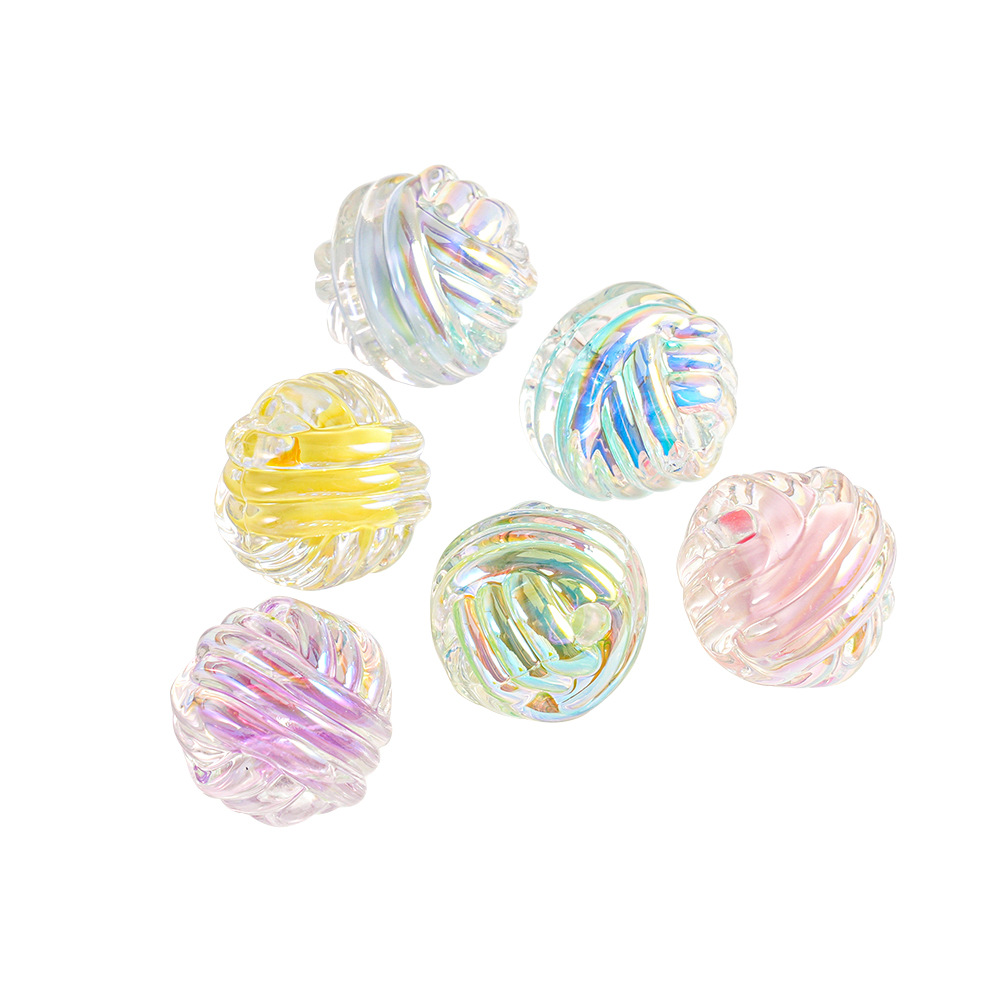 AB color acrílico transparente cuentas de caramelo cuentas de bricolaje cadena de teléfono móvil accesorios de joyería hilo corazón de azúcar cuentas al por mayor