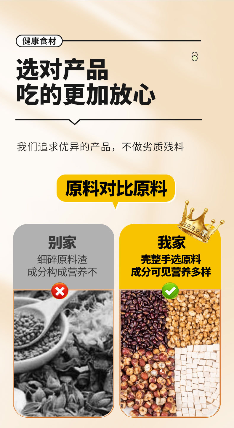 Qian Shi Chi Xiao Dou Yi Mi Tea 330g Roasted Euryale Seed Adzuki Bean Coix Seed Bottle Herbal Infusion key features