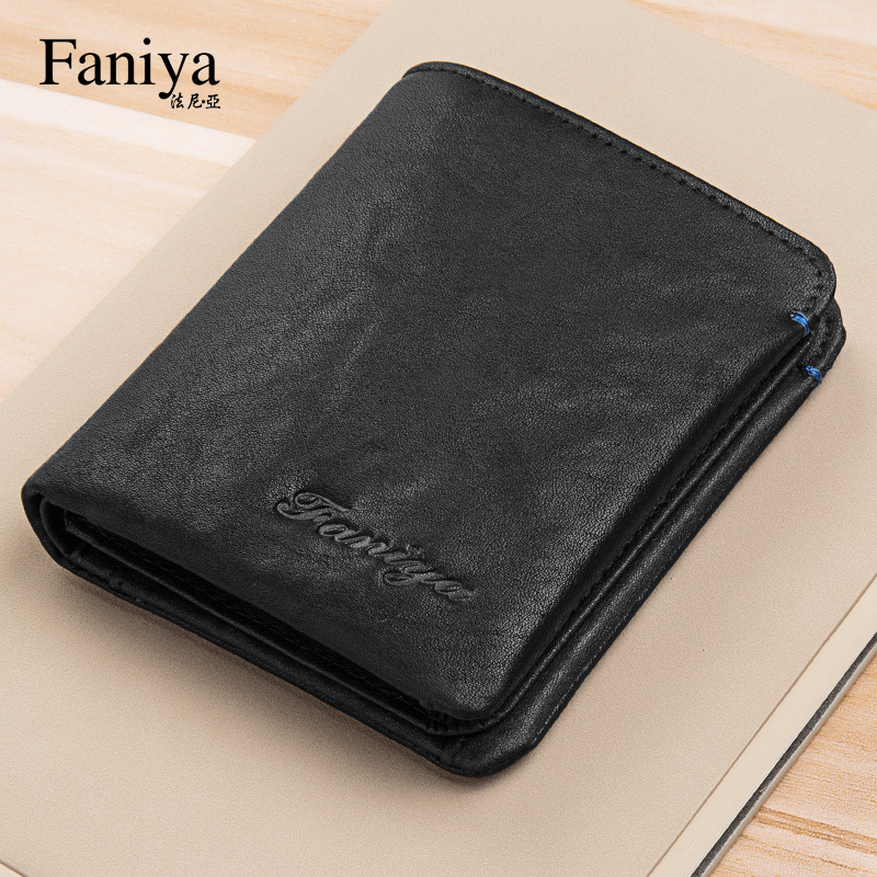 Fani Ya Men's Wallet Short 2021 New Leather Driver's License Card Holder All-in-One Multi-Card Wallet Cowhide