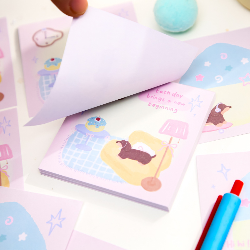 Mr. Paper Cute Pet Theme Double Enjoy Stick Dog Diary Series Material de cuenta manual original Libro de notas de mensaje