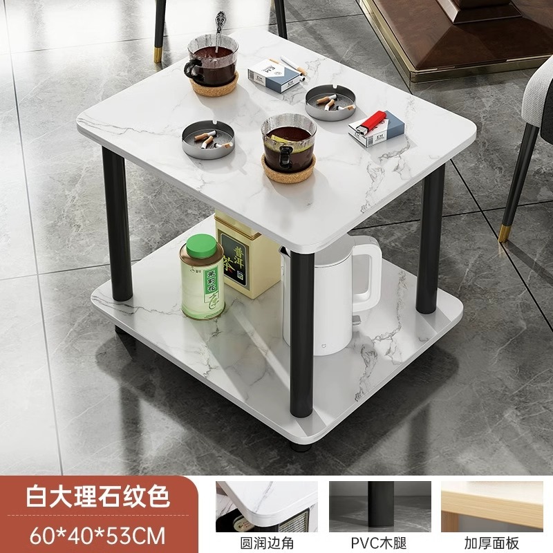 Mesa de mahjong, mesa de centro, estante de té, mesa lateral pequeña de doble capa móvil, sala de ajedrez y cartas, mini mesa de té especial para jugar a las cartas