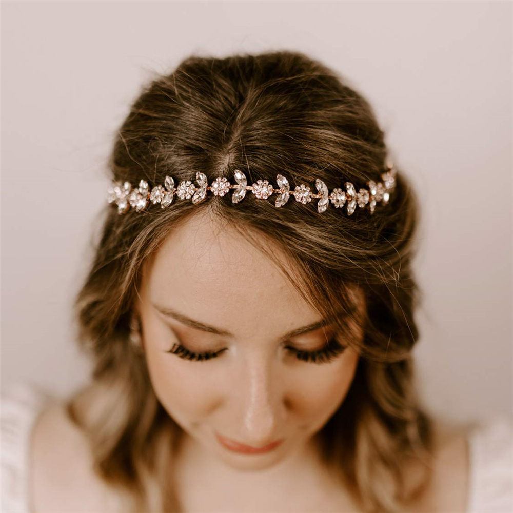 Fashion Zircon Bridal Inlaid Rhinestone Headband Wholesale display picture 6