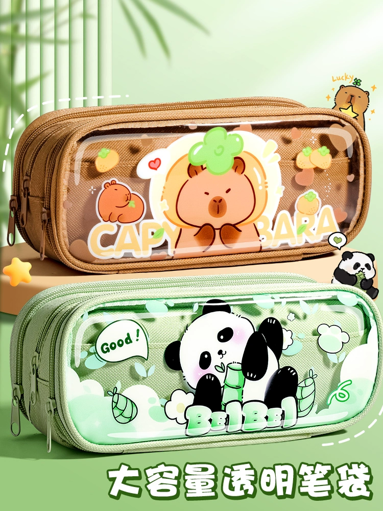 Сумка-карандаш Panda Kapibala, коробка для канцелярских принадлежностей, новинка 2025 года, для учащихся начальной школы, специальная большая вместимость, красивый вид для девочек