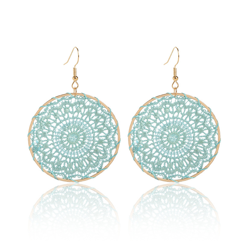 Simple Style Flower Alloy Braid Womenu0027S Drop Earrings 1 Pair