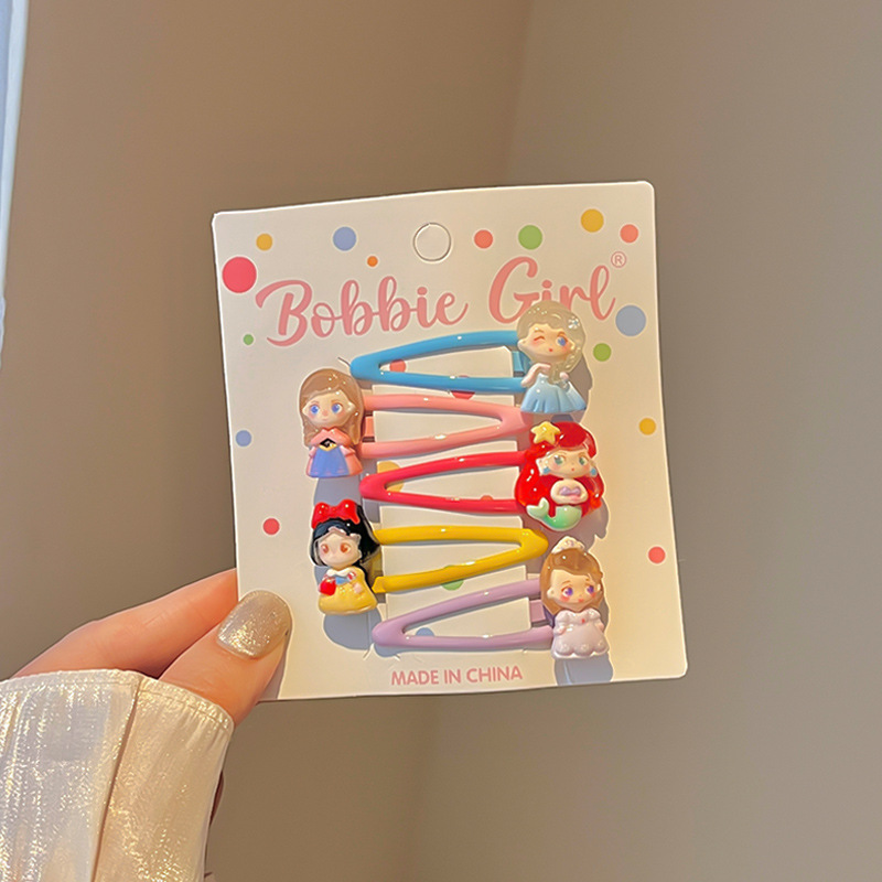 F8714-2#mermaid princess bb clip five-piece set