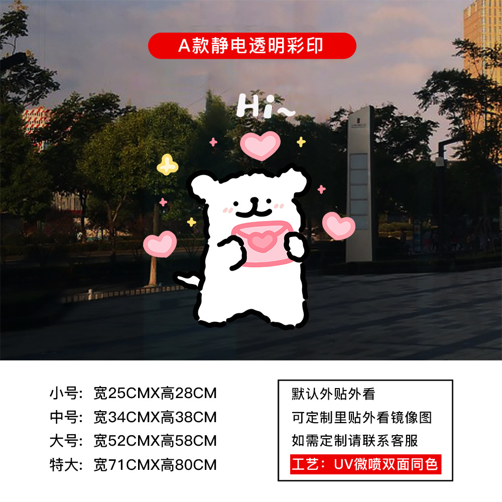 PT101 A형 정전기 투명 컬러 인쇄