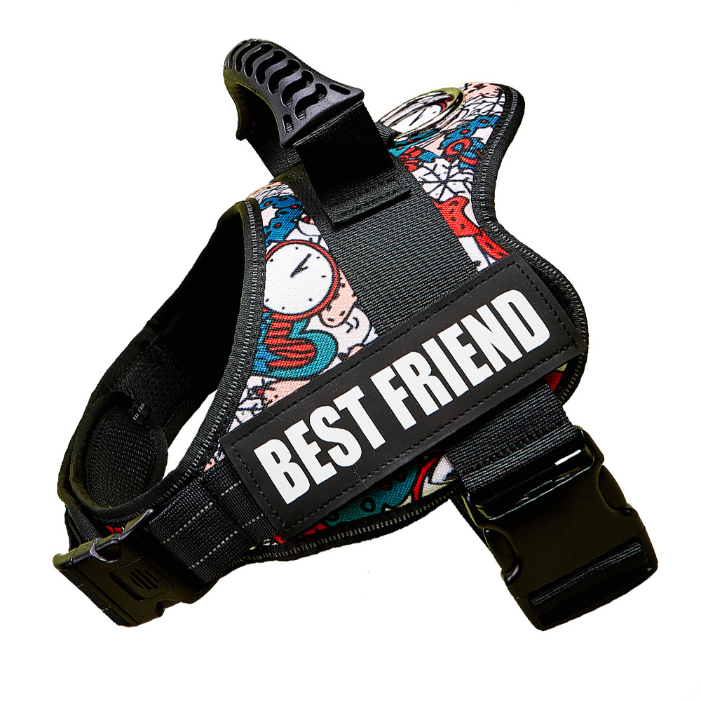 WAOPET correa para el pecho para perros transfronteriza correa para perros grande chaleco ropa con correa para el pecho para mascotas reflectante de noche