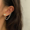 Retro zirconium, chain from pearl with tassels, universal earrings, French retro style