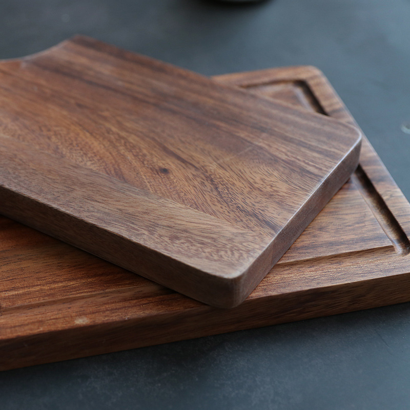 Madera maciza de estilo japonés pizza filete hornear pan tablero materno y niño cocinado palet tabla de cortar fruta tabla de cortar