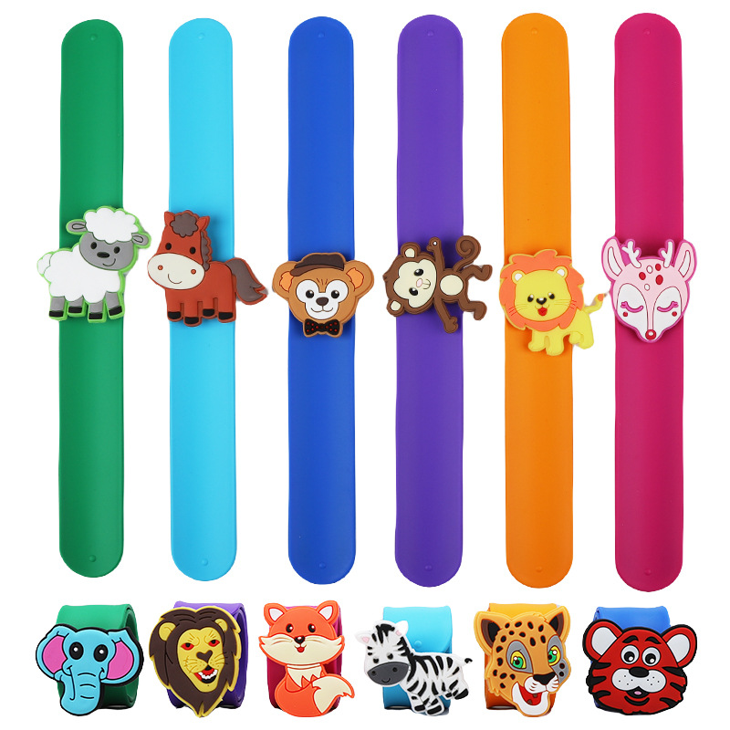 跨境新款动物硅胶啪啪圈手腕带多款式