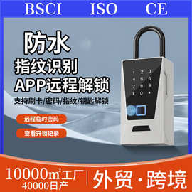 智能密码盒指纹刷卡APP解锁钥匙盒 IPX5防水密码钥匙盒储物盒批发