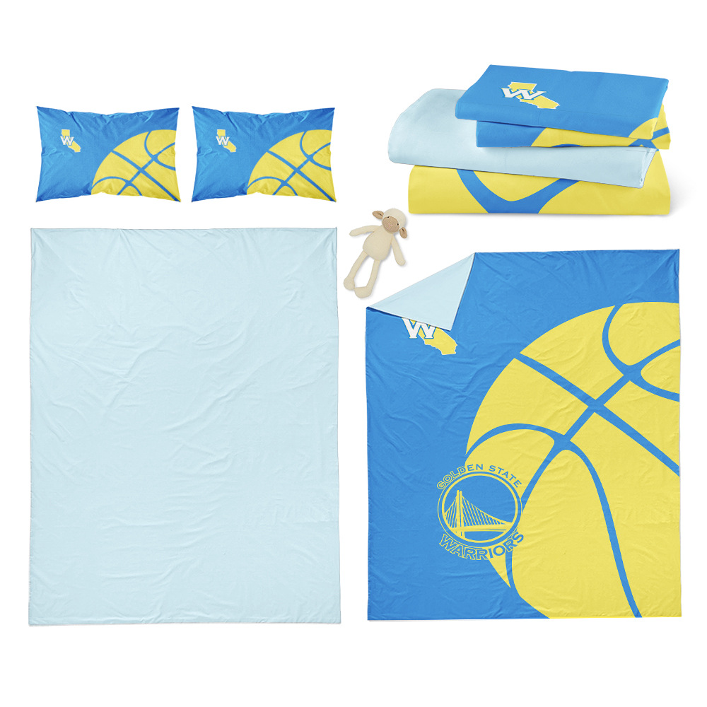 Juego de cuatro piezas de baloncesto de la nba, ropa de cama de los lakers, ropa de cama de los Warriors de Golden state, ropa de cama del dormitorio masculino, juego de tres piezas