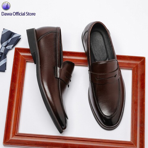 Slip-On Leather Shoes for Men: Casual and Business Penny Loafers
