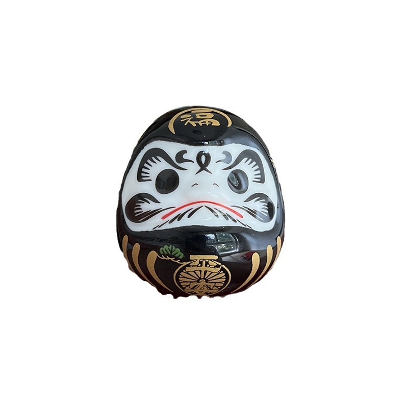 Estilo japonés Damo decoración de cerámica Japonesa Damo huevo suerte Damo pequeño tamaño mini gato afortunado decoración del coche