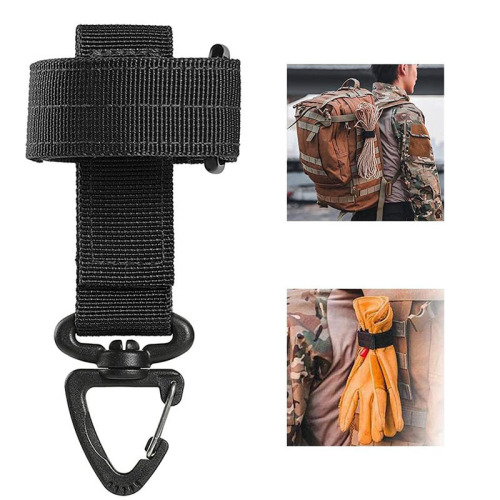  cross-border new multi-purpose gloves hanging buckle military fans outdoor camping tactical gloves climbing rope storage buckle