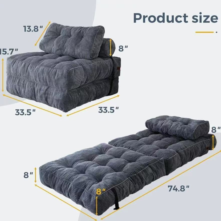 Compressed Sofa, Lazy Sofa, Bean Bag, Filled with Shredded Sponge, Comfortable, Same Model as Export Furniture for Small Apartments