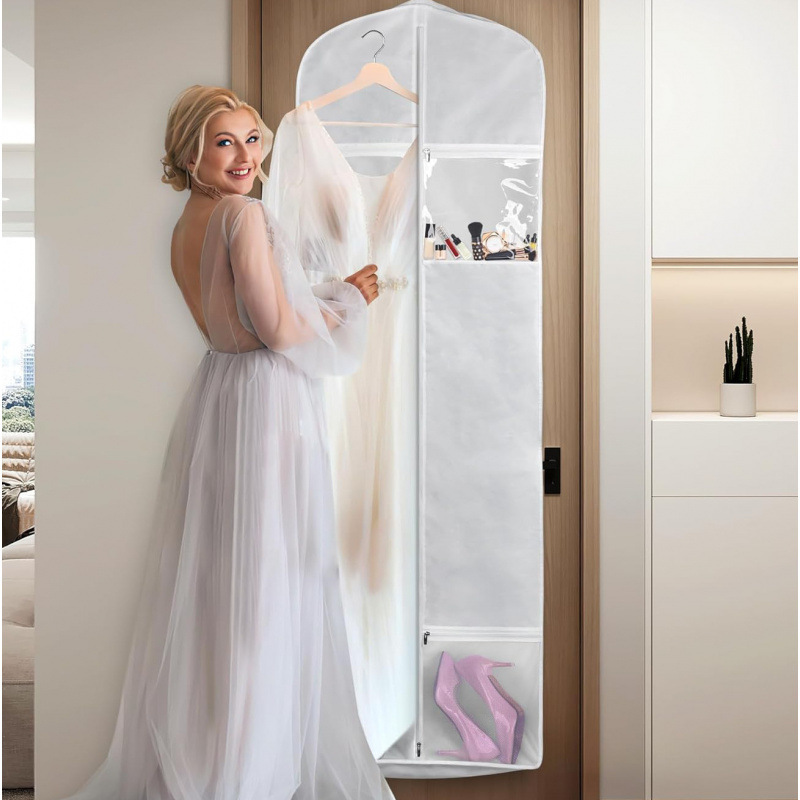 Cross-Border Ready-Made Suit, Dress, Wedding Dress, Dust-Proof, Waterproof and Mildew-Proof Storage Bag with Handbag Storage Bag