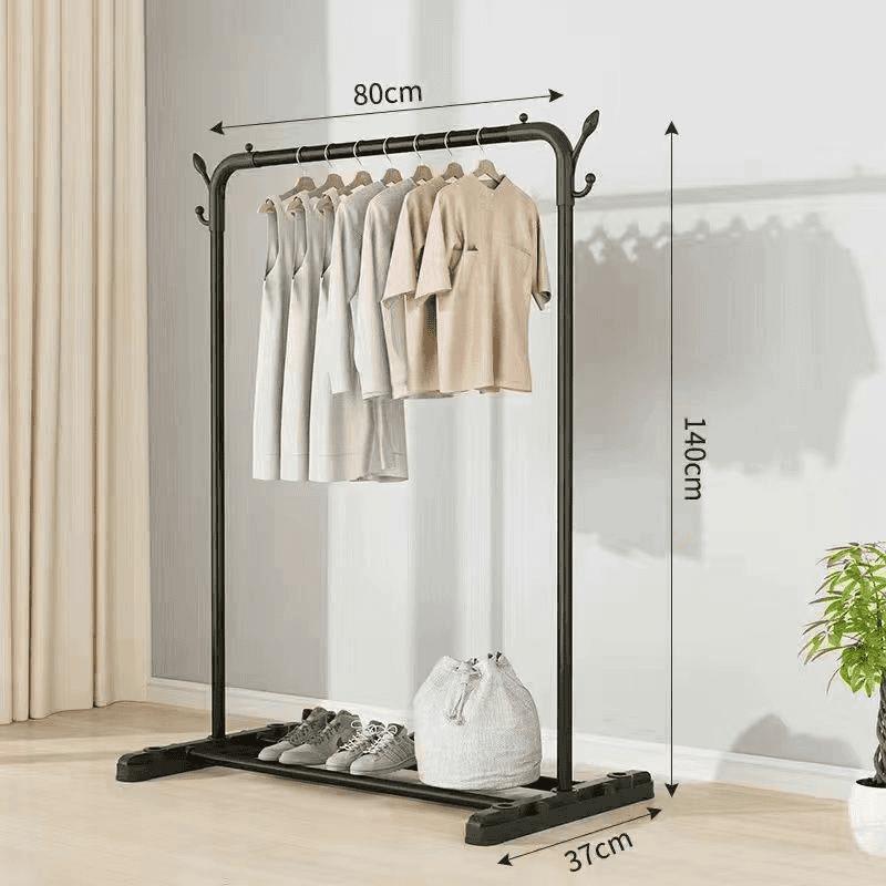 percha de ropa doméstica piso vertical engrosado y engrosado estante de almacenamiento dormitorio balcón una sola fila doble fila percha de ropa