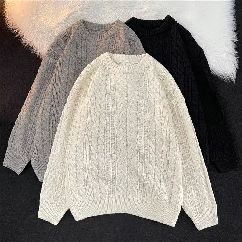 Bf retro 2024 suéter vintage japonés hombres y mujeres ropa de otoño ins estilo perezoso suéter suave y ceroso con botones