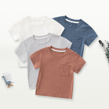 外贸童装加工定制竹纤维宝宝短袖T恤夏季半袖婴幼儿夏装上衣衣服