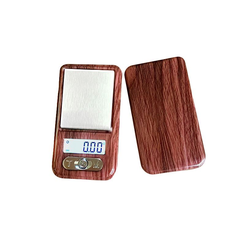 厂家桃木色口袋珠宝秤0.01g迷你小型克重称配料茶叶高精度外贸称