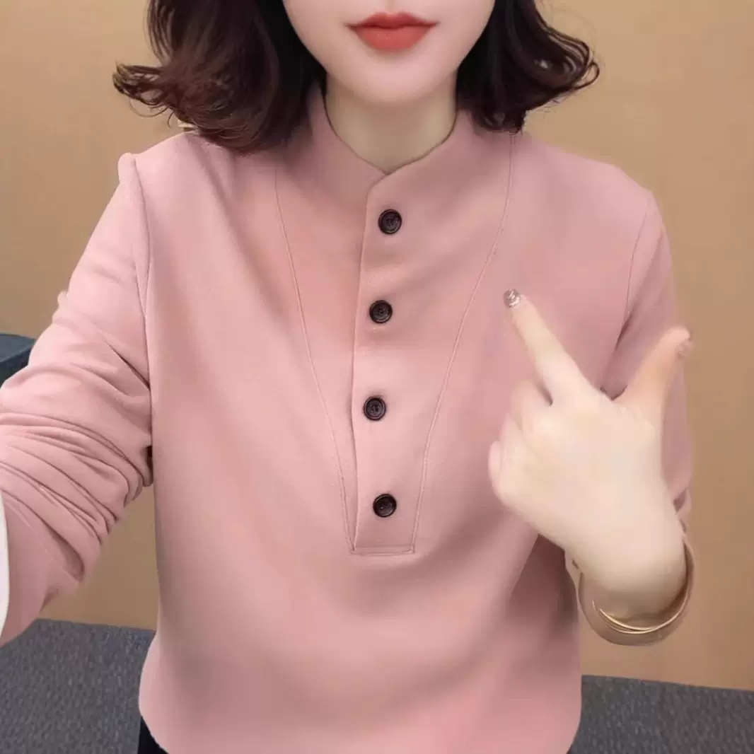 女装新款妈妈装秋冬长袖打底衫时尚显瘦上衣中年女士冬季保暖小衫