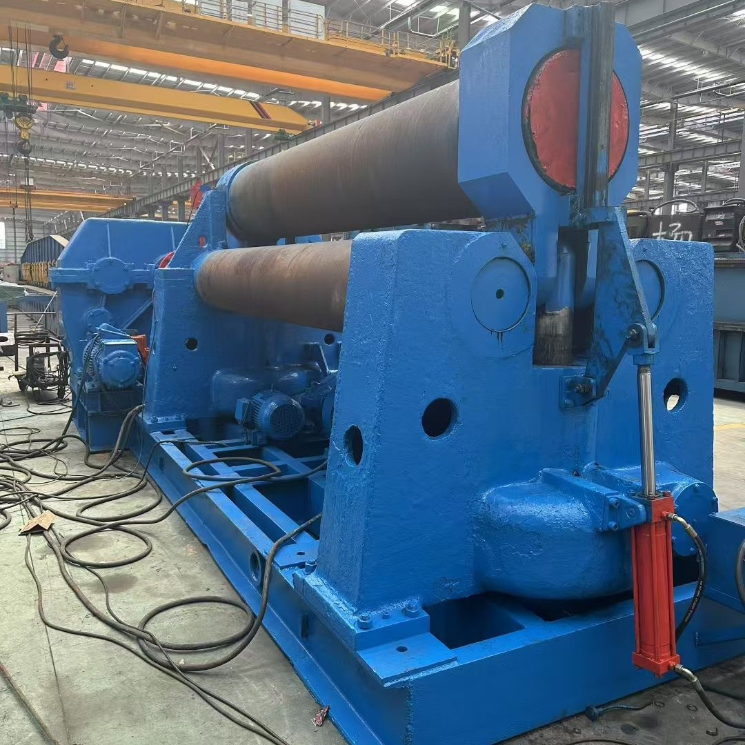 鄂重产60×3000卷板机升降带高低速变速箱自动设备机床全自动二手