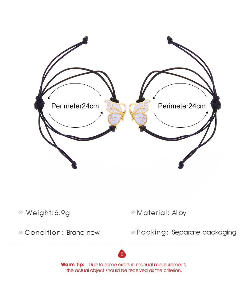 Fashion Butterfly Alloy Bracelets 2 Pieces