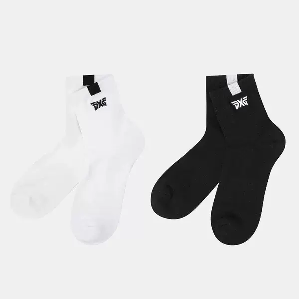 Four Seasons Golf Socks Men's Easiest for Match Elastic Breathable Mid-Tube Sports Socks Sweat-Absorbent Outdoor Trendy Short Ball Socks