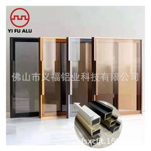 铝框衣帽间20窄框门铝型材极简玻璃门材料现货6色窄边玻璃柜门铝