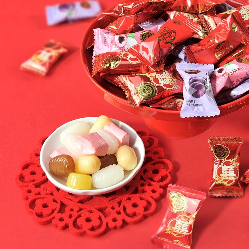 Сладость Pleasant от Xu Fu Ji 2.2 пояис 1100 г конфет оптом с миксом вкусов, свадебное празднование, новогодний подарок в упаковке