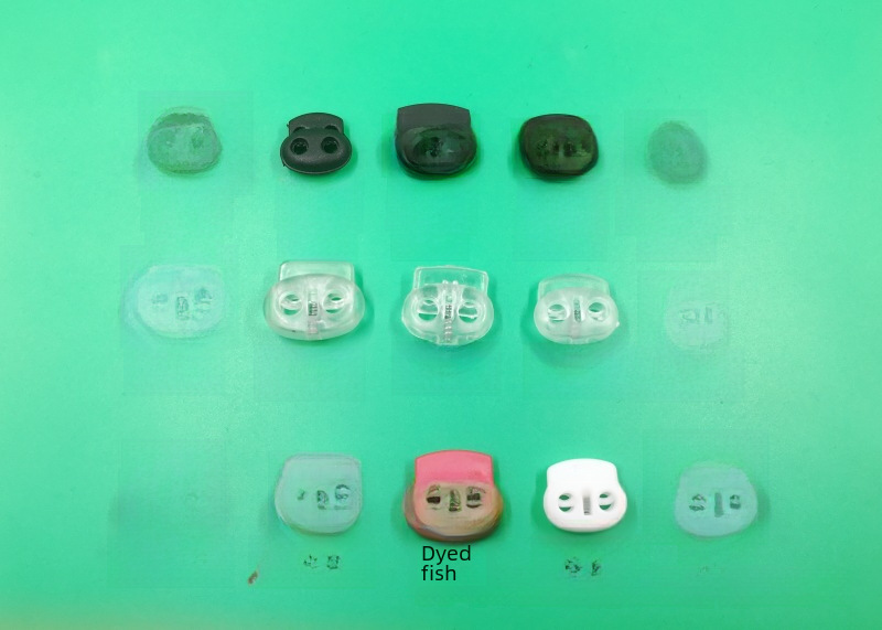 Single hole double hole black and white plastic spring buckle elastic buckle rope buckle pig nose buckle