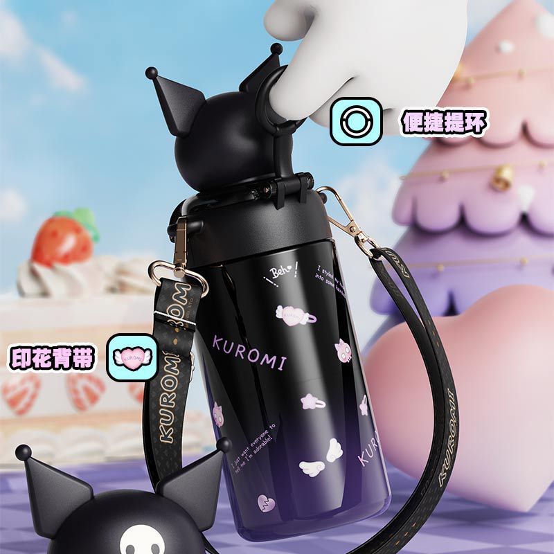 サンリオ魔法瓶カップ 316 ステンレス鋼カップ新しいかわいい高価値シナモンドッグガールストローカップイン|undefined