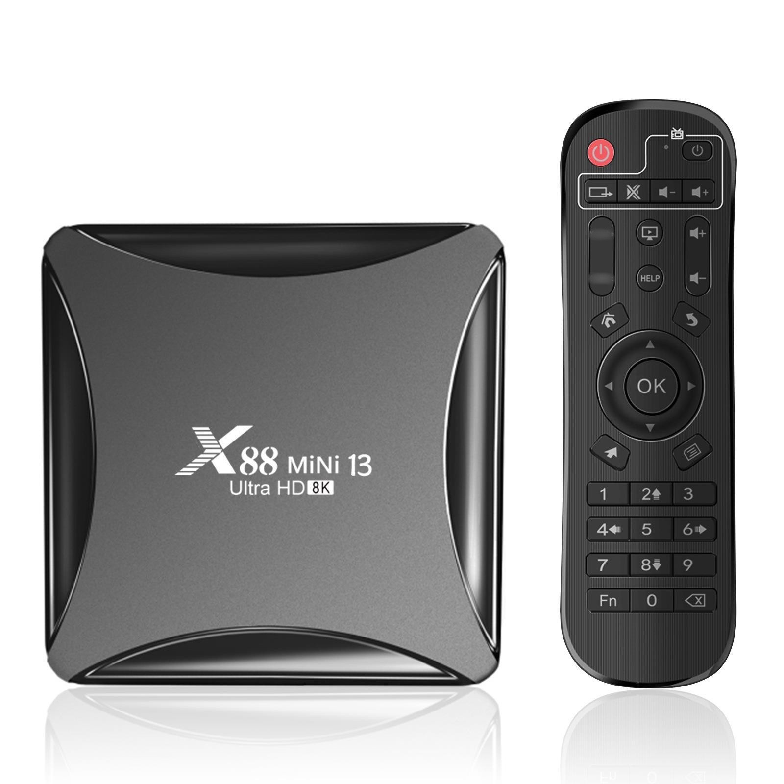 X88 Mini 13 Network Player Anyuan Zhuo 13.0 Set Top Box 5gwifi HD 4K Foreign Trade