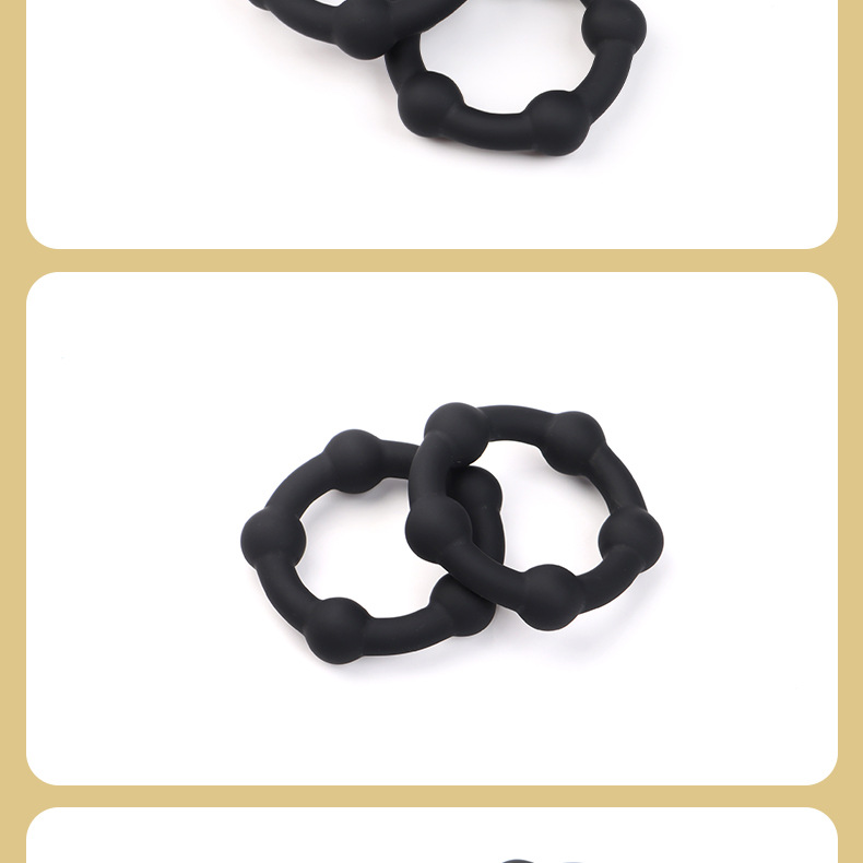Silicone Locking Ring YFN-3316, Manual Glans Foreskin Blocker, Black — detail image 9