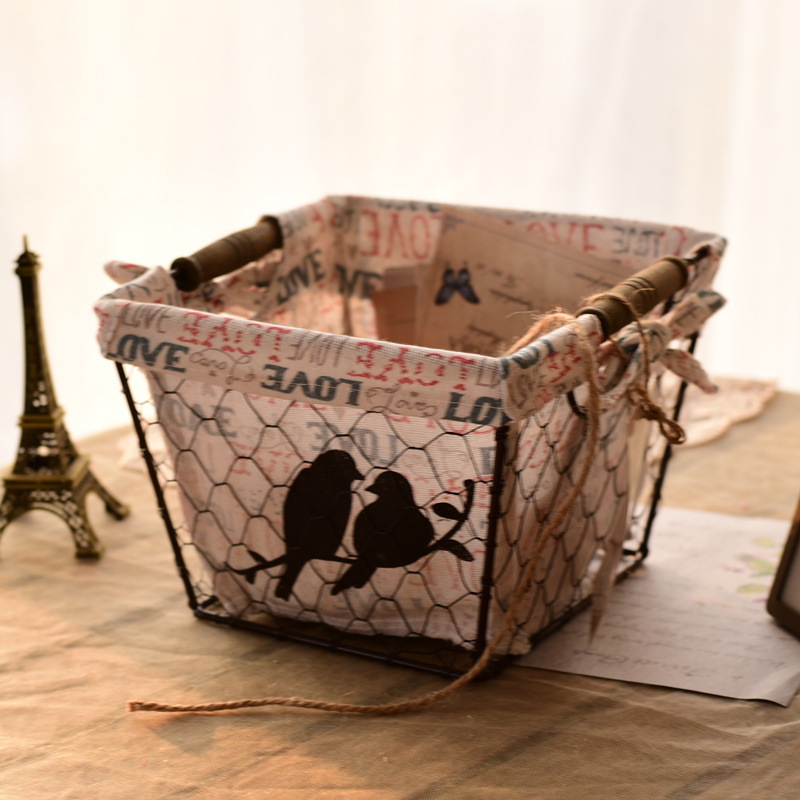 철 와이어 대외 무역 저장 바구니