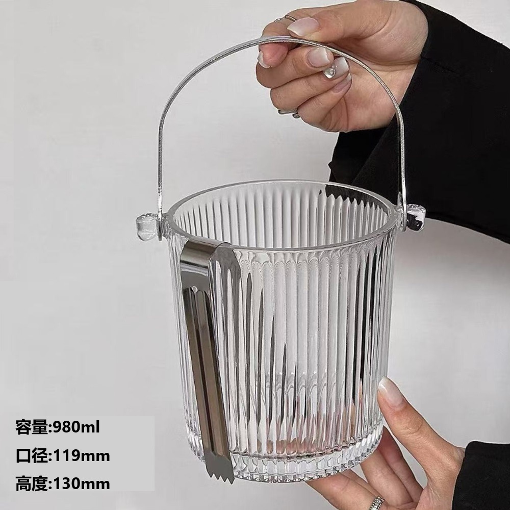 Vivir armoniosamente. Bar de hielo de vidrio portátil, bar casero, KTV helado, pequeño hielo europeo, cubos de hielo.