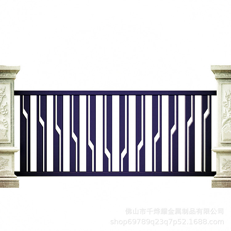 现代简约铝艺护栏 学校走廊市政道路围栏 防腐铝合金别墅露台栏杆