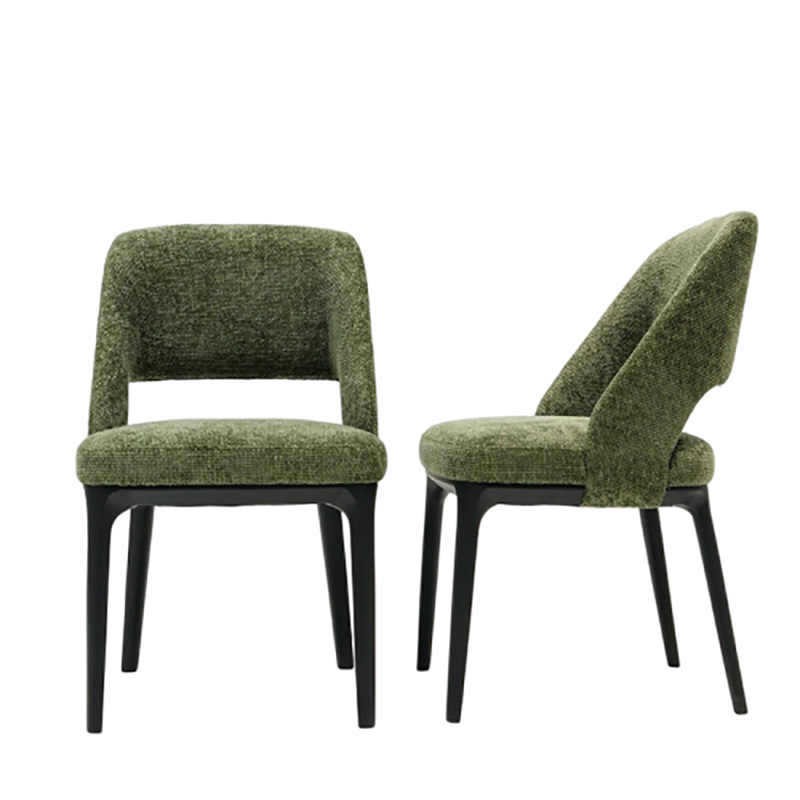 軽くて豪華な実木の食事の椅子のイタリア式のきわめてシンプルなデザイナーの創意の綿の麻布の腰掛けのホテルの見本の版の間のレジャーの接待の椅子